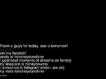 Fansly.com/itshoneysunshine i post the hottest moments of my streams, 5$ sub